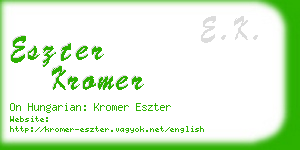 eszter kromer business card